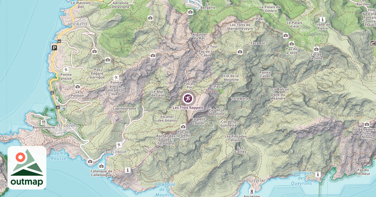 Map of Les Trois Rappels