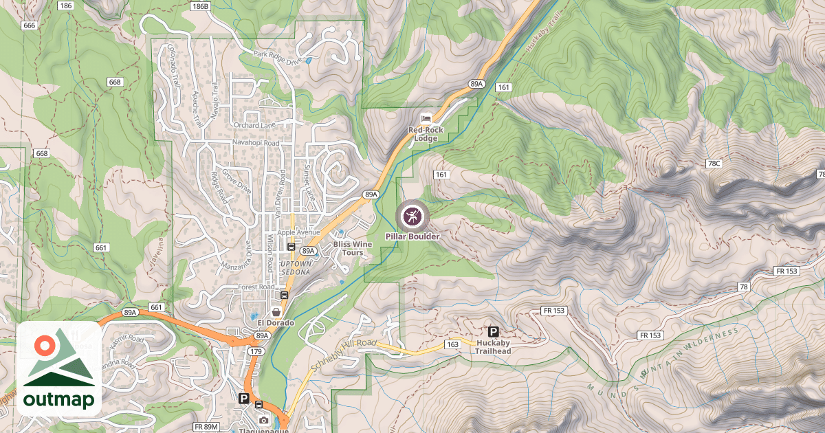 Map of Pillar Boulder