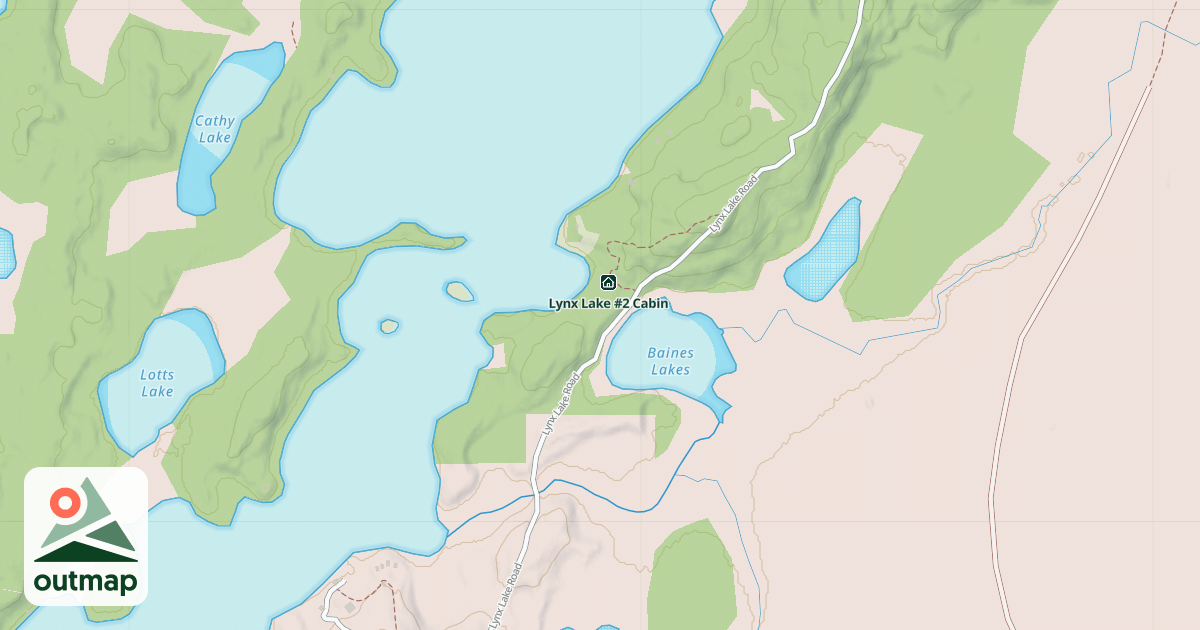Map of Lynx Lake #3 Cabin