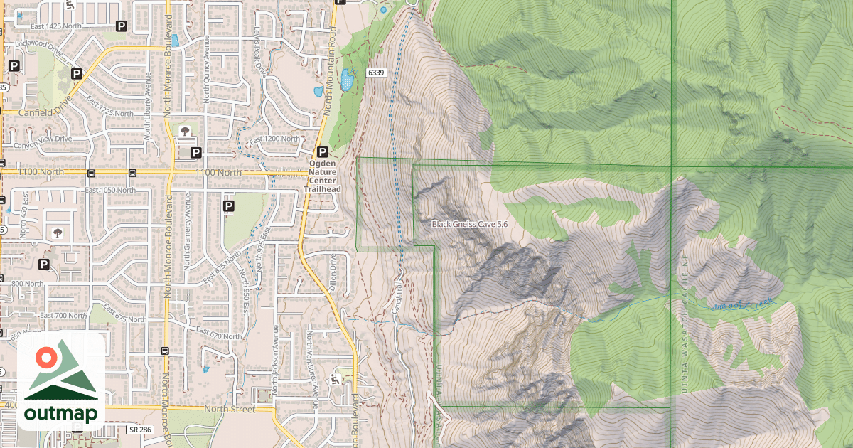 Map of Black Gneiss Cave