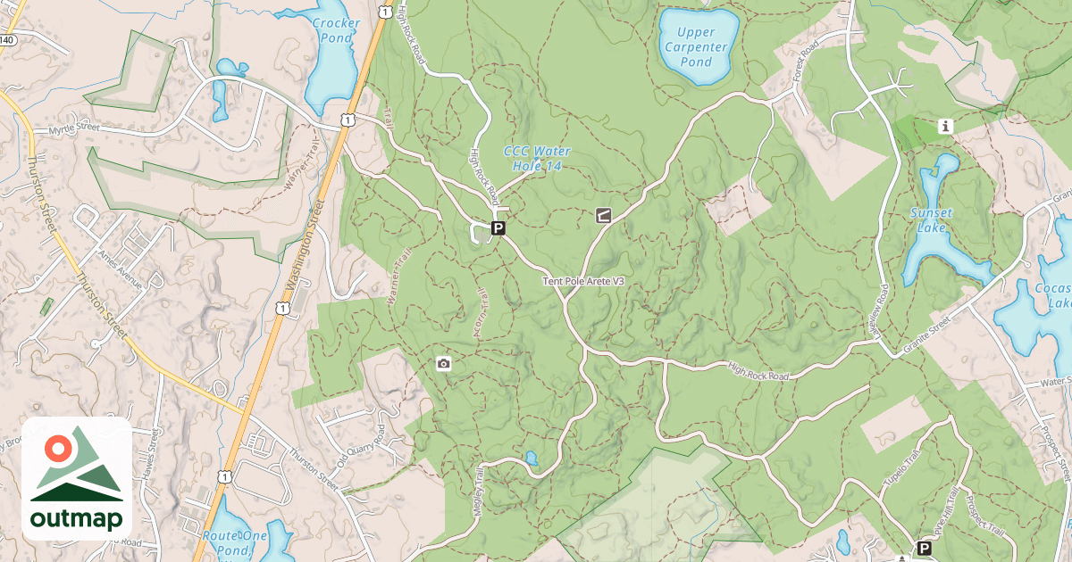 Map of Tent Pole Arete