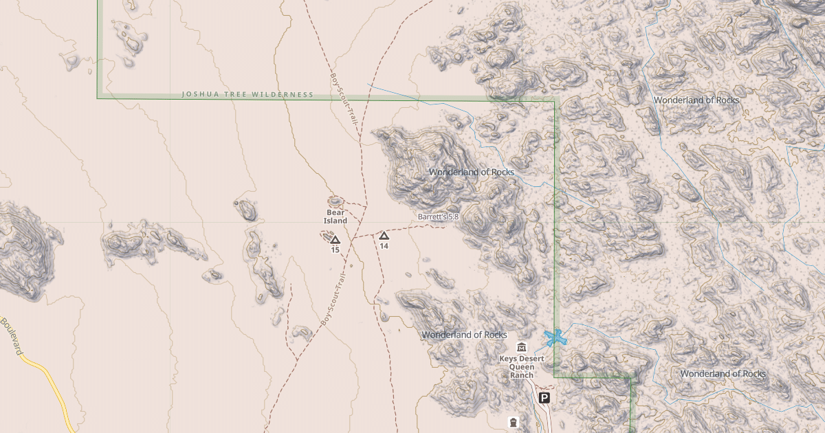 Map preview of Barrett's