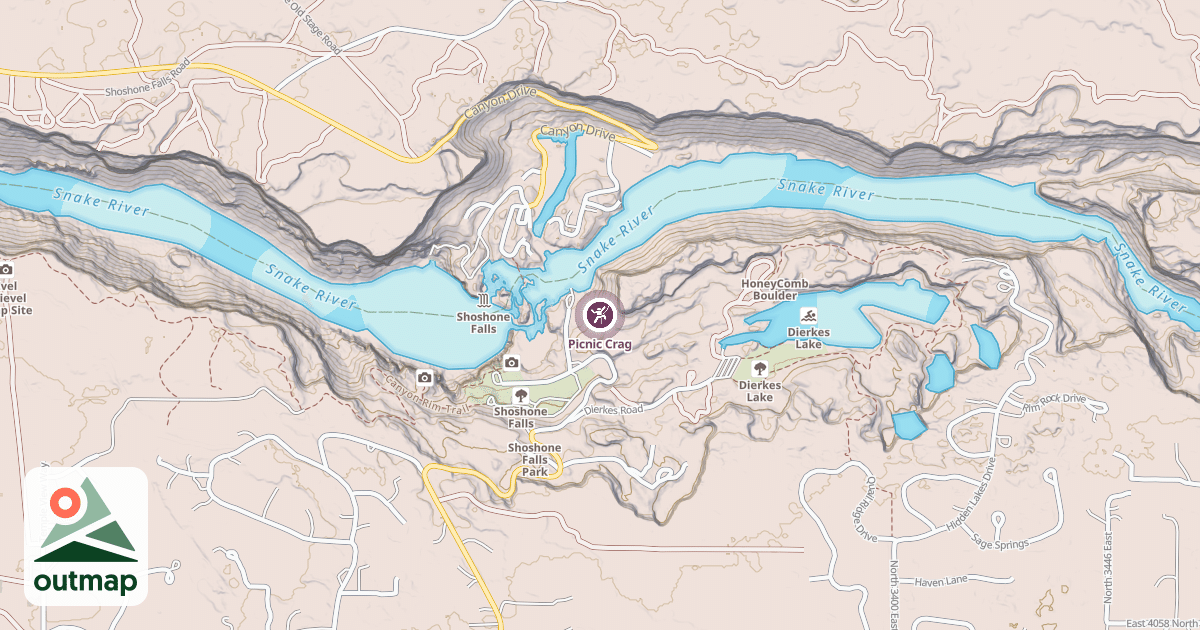 Map of Picnic Crag