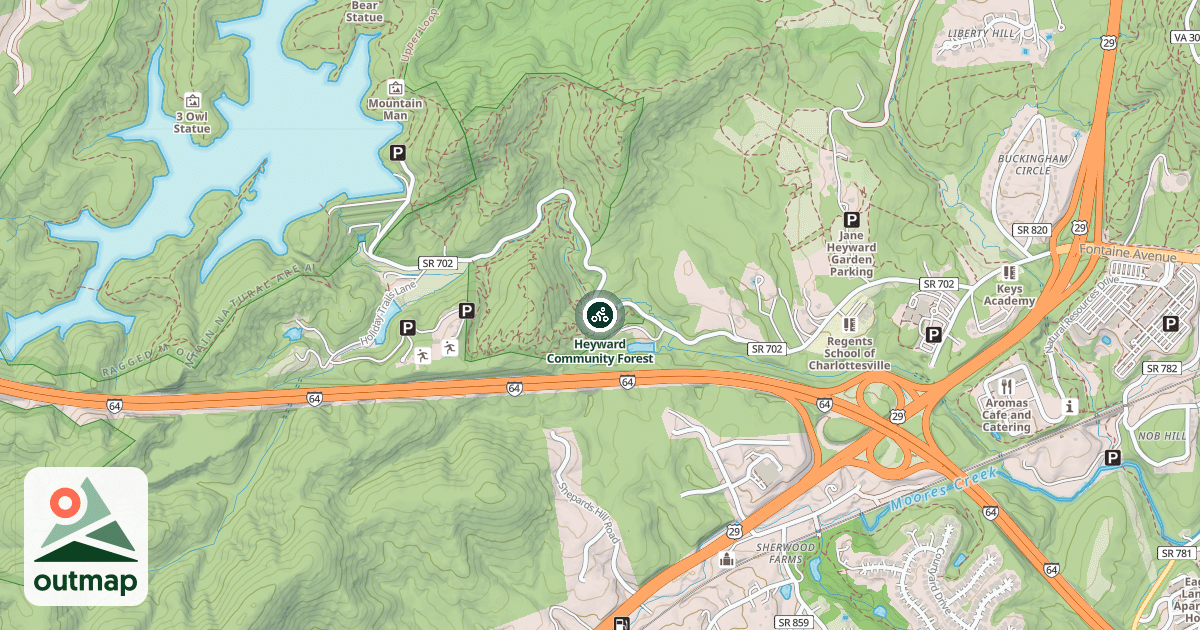 Map of Heyward Community Forest