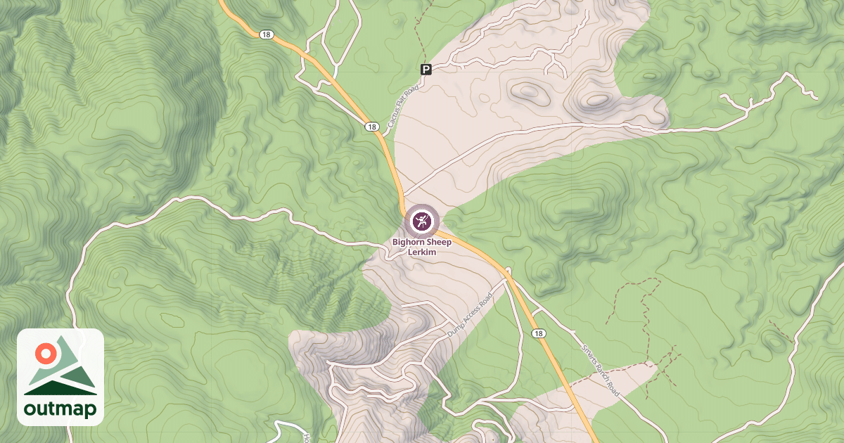 Map of Bighorn Sheep Lerkim