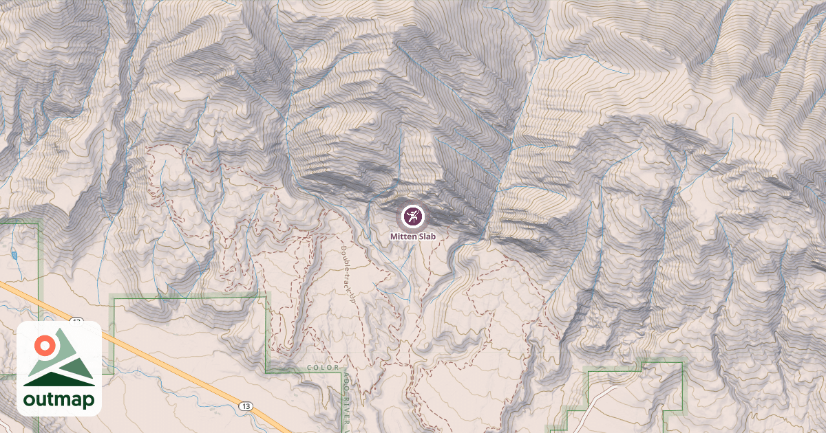 Map of Mitten Slab