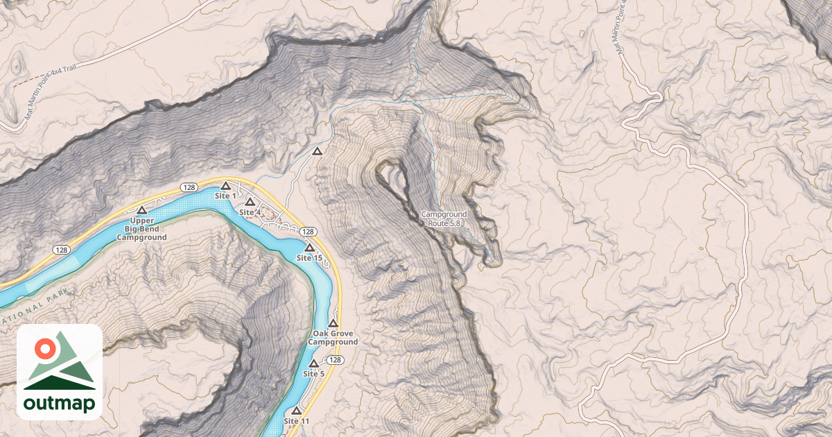 Map of Campground Route