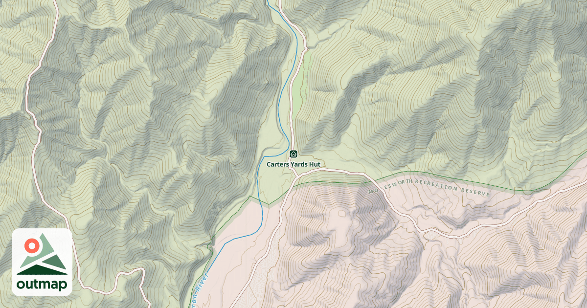 Map of Carters Yards Hut