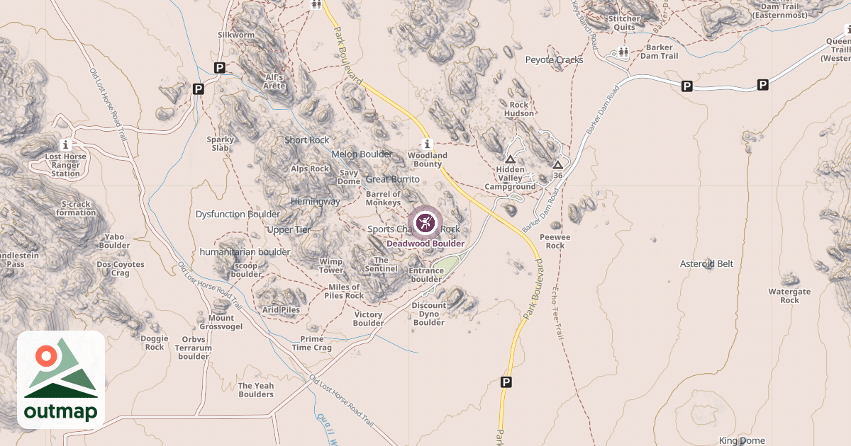 Map of Deadwood Boulder