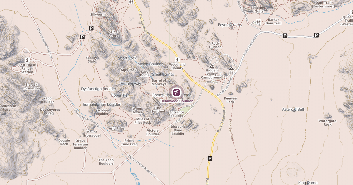 Map preview of Deadwood Boulder