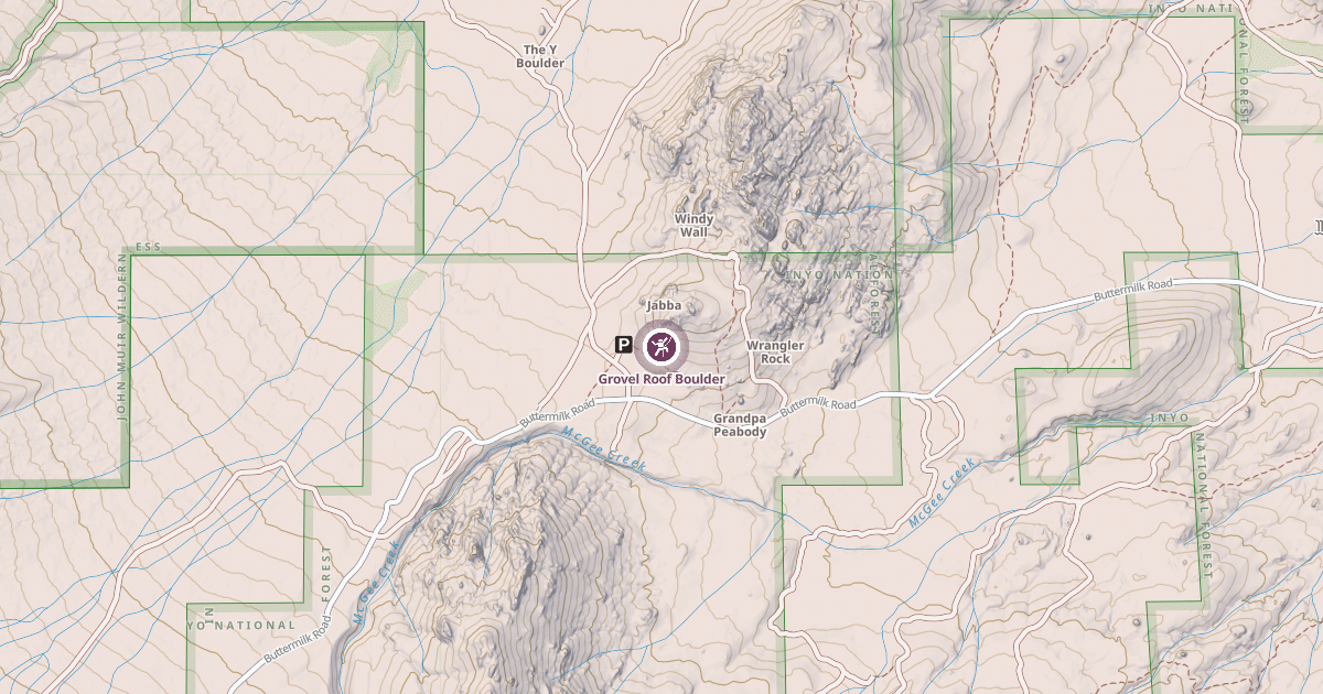 Map preview of Grovel Roof Boulder