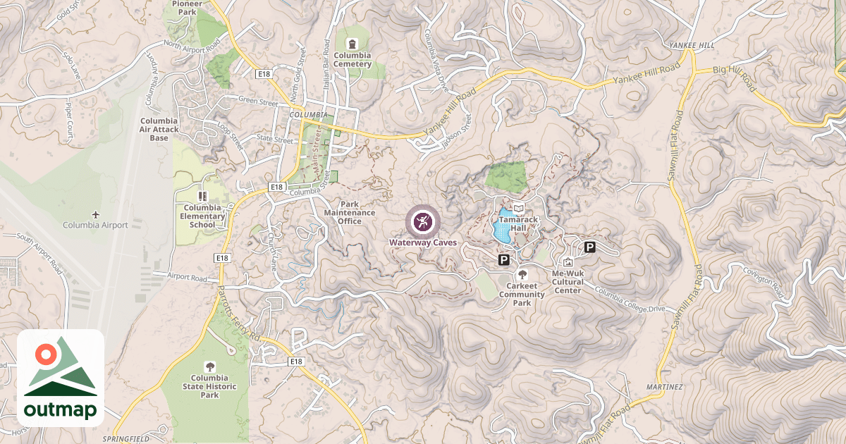 Map of Waterway Caves
