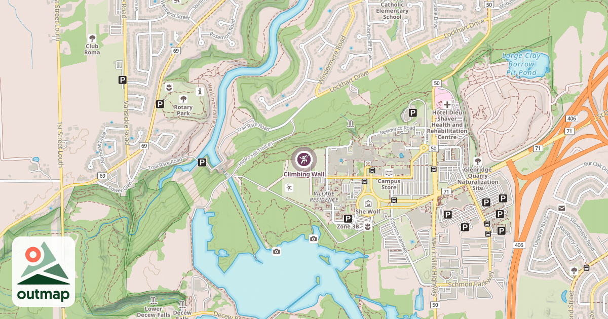 Map of Climbing Wall