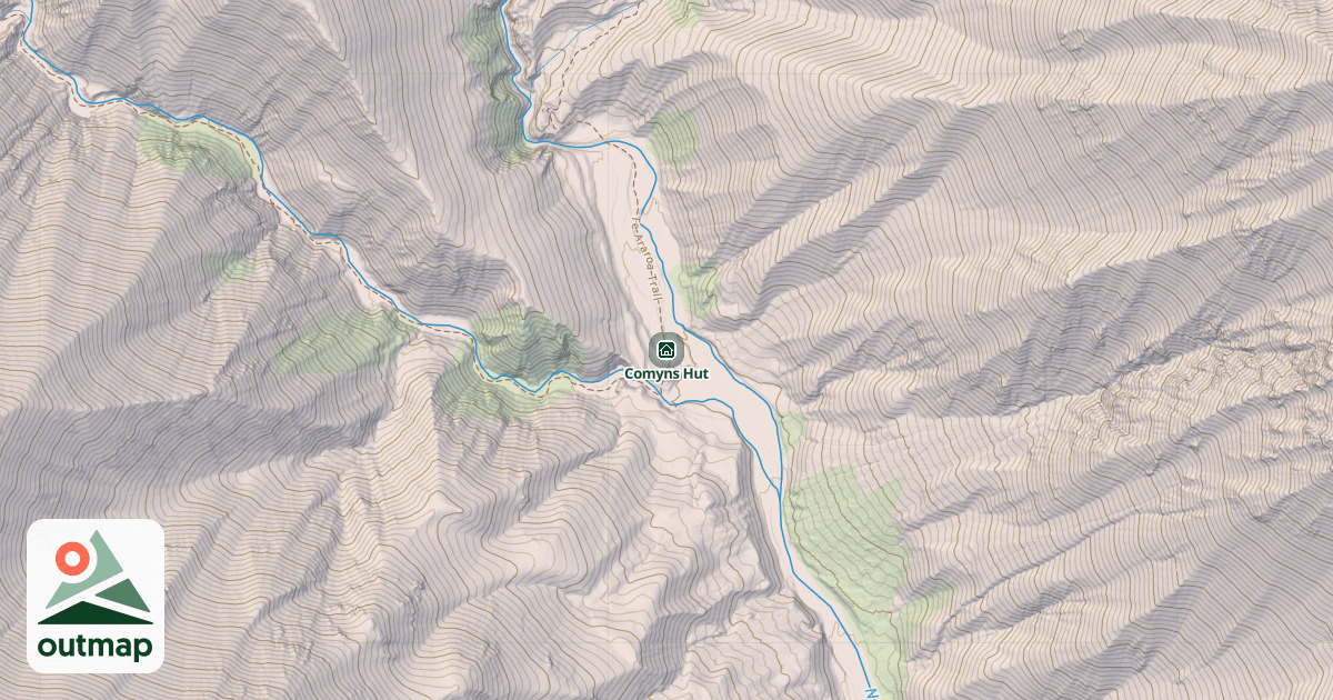 Map of Comyns Hut