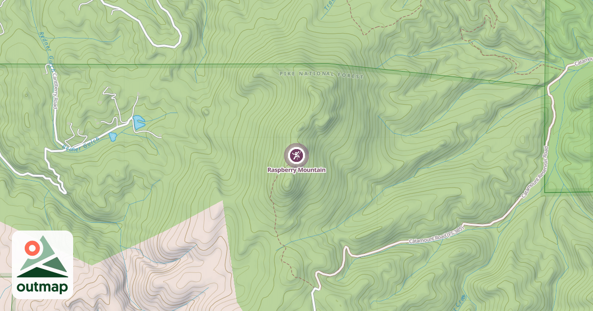 Map of Raspberry Mountain