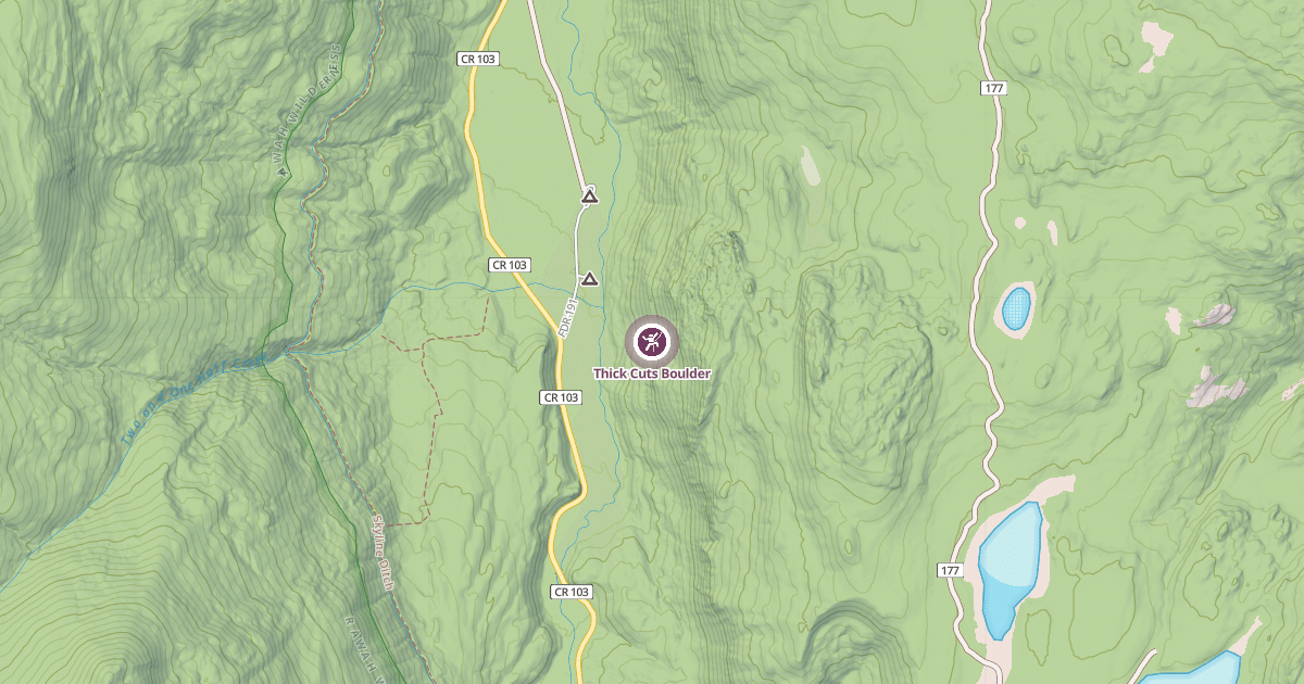 Map preview of Thick Cuts Boulder