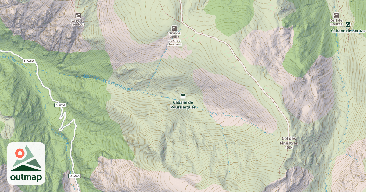 Map of Cabane de Poussiergues