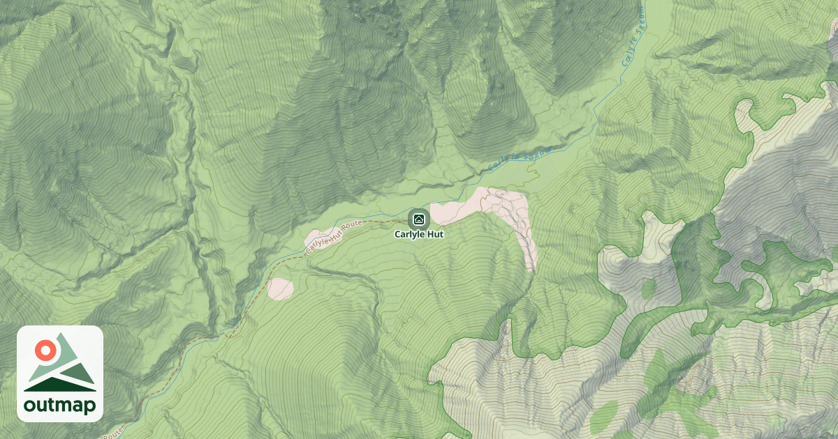 Map of Carlyle Hut