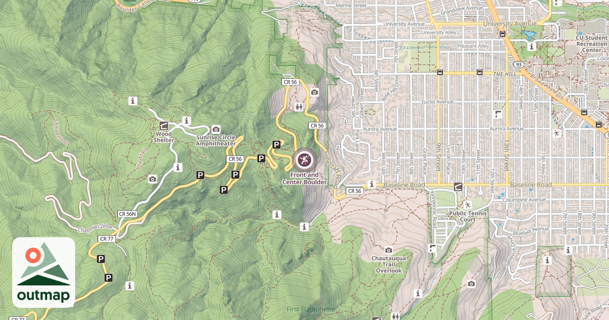 Map of Front and Center Boulder