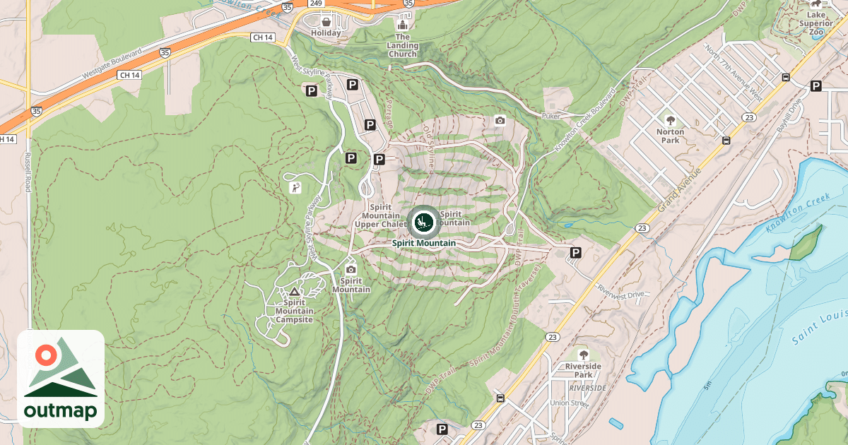 Map of Spirit Mountain