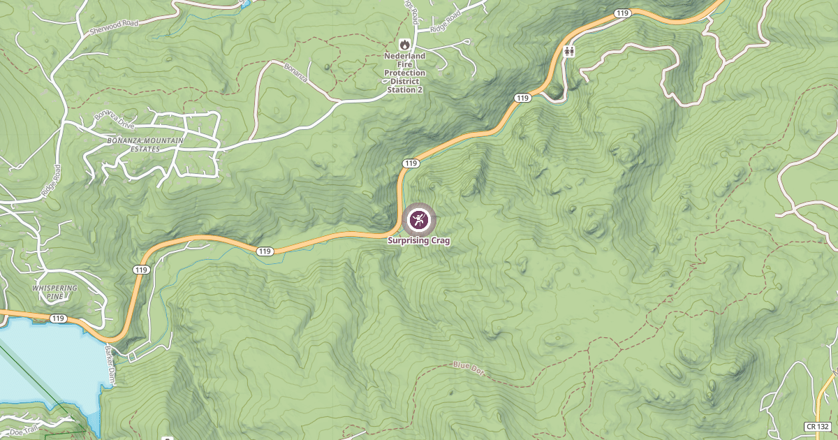 Map preview of Surprising Crag
