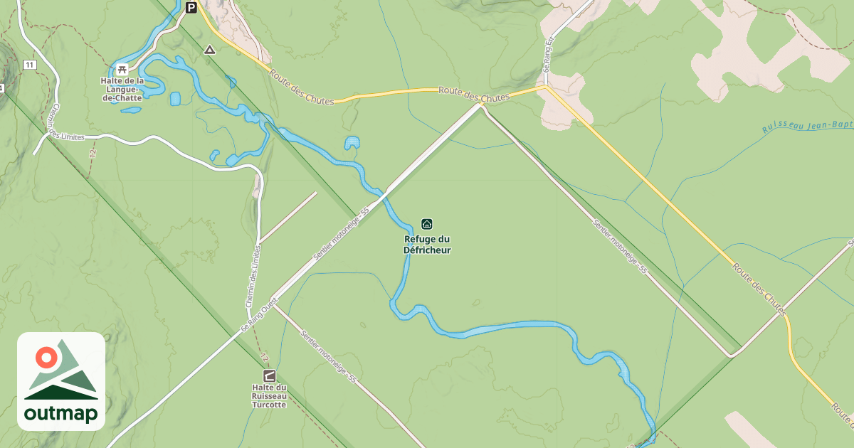 Map of Refuge du Défricheur