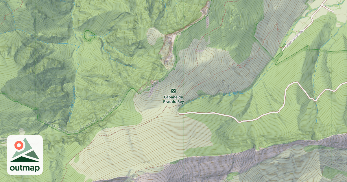 Map of Cabane du Prat du Rey