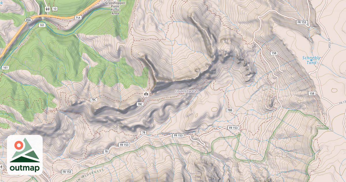 Map of Cousins Face