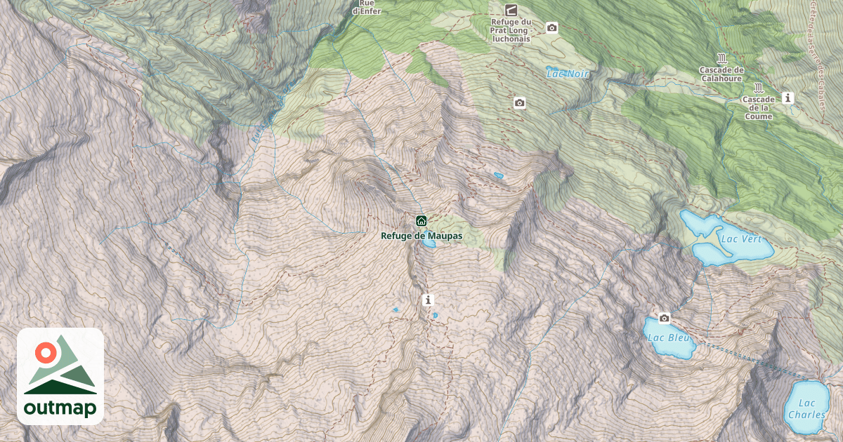 Map of Refuge de Maupas