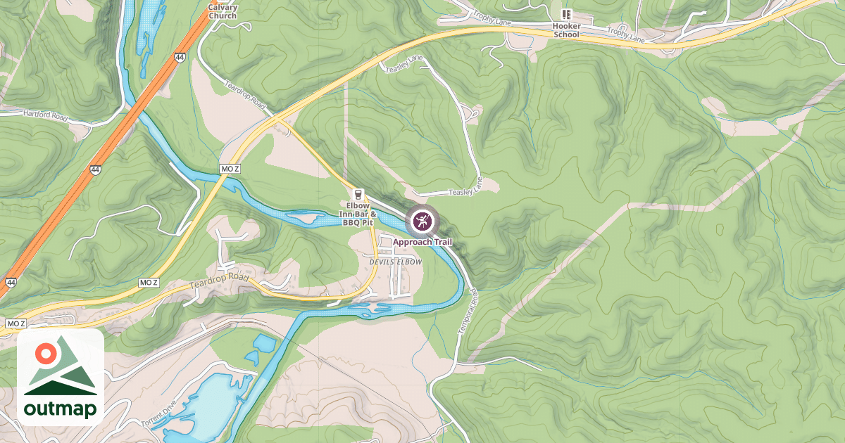 Map of Approach Trail