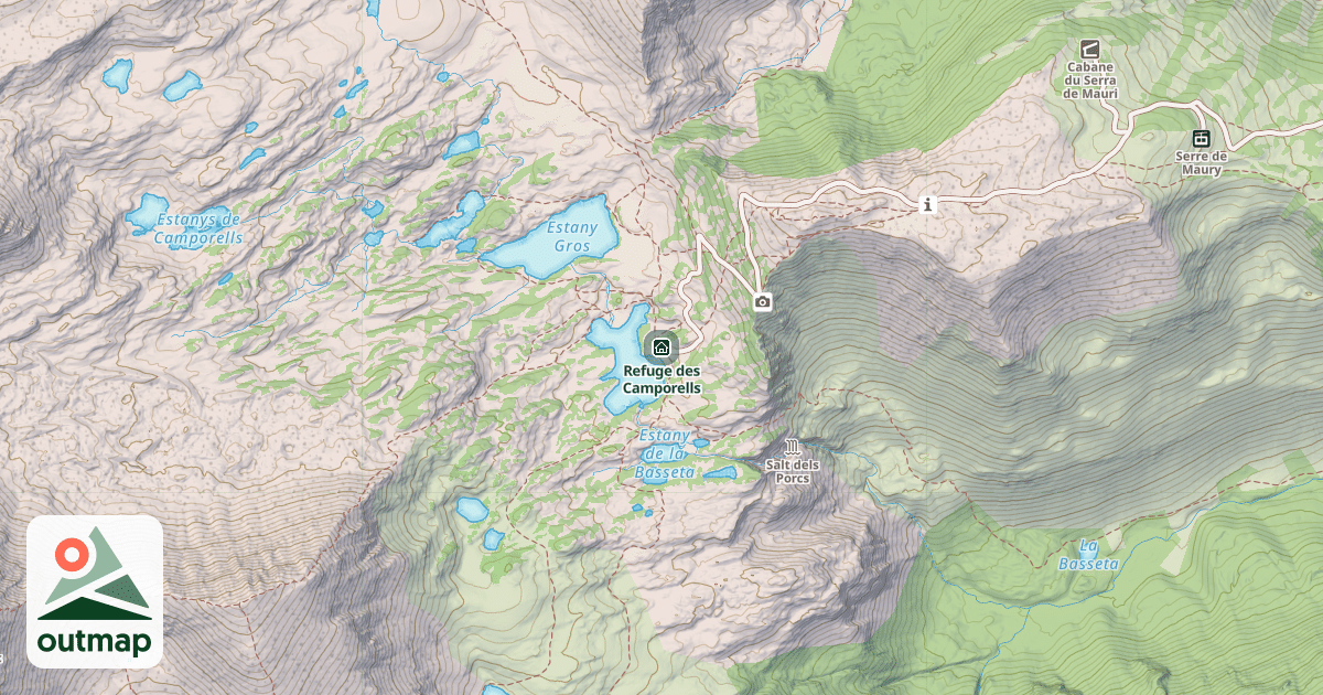 Map of Refuge des Camporells