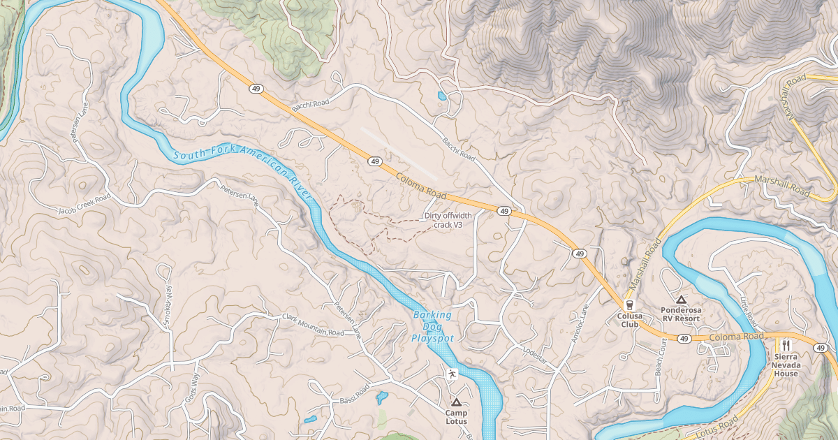Map preview of Dirty offwidth crack
