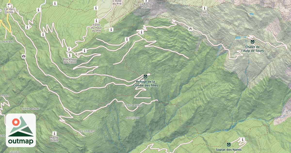 Map of Refuge de la Combe des filles