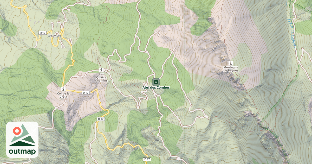 Map of Abri des Combes