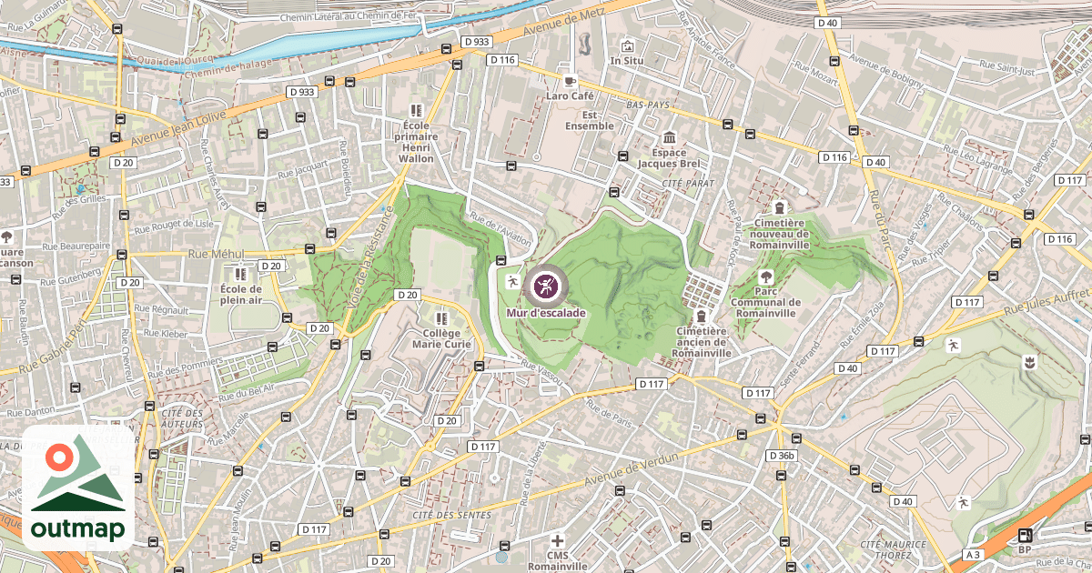 Map of Mur d'escalade
