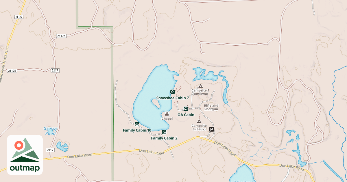 Map of Snowshoe Cabin 8