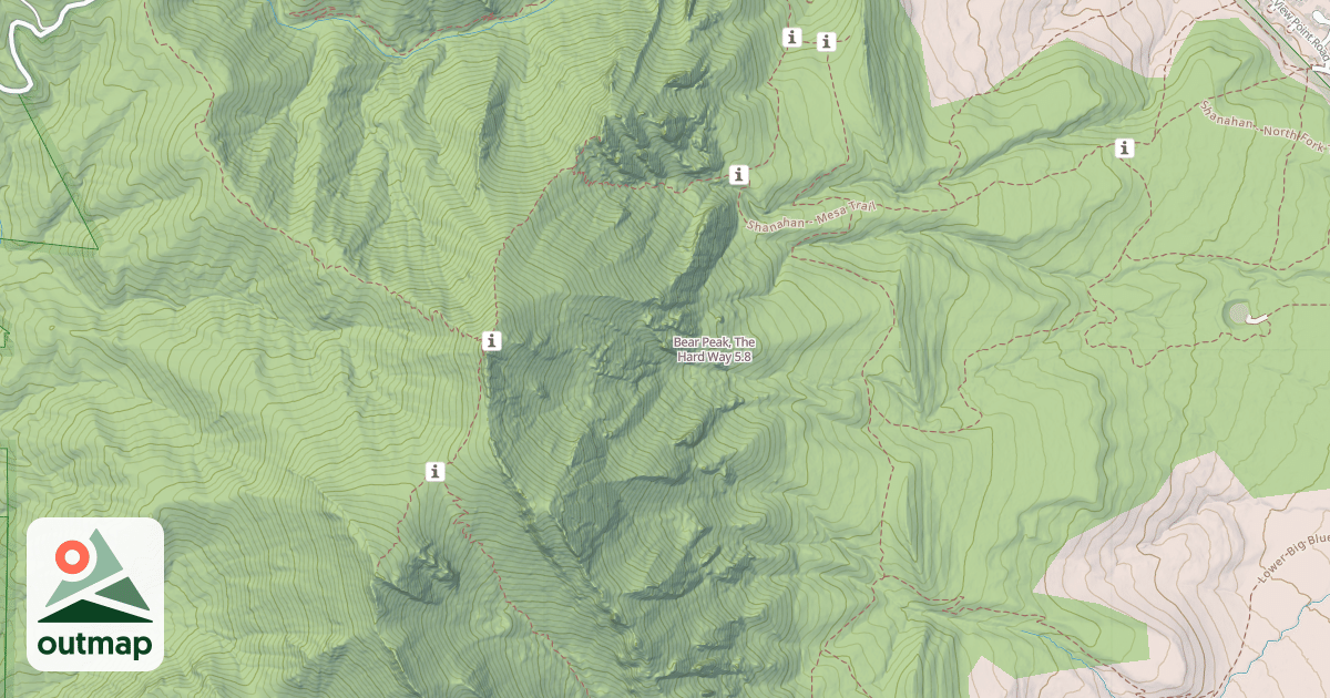 Map of Bear Peak, The Hard Way