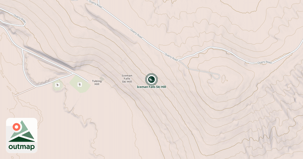 Map of Iceman Falls Ski Hill
