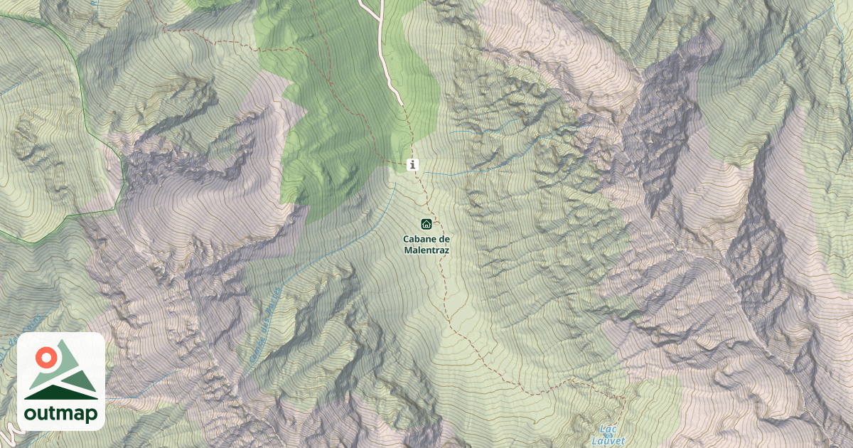 Map of Cabane de Malentraz