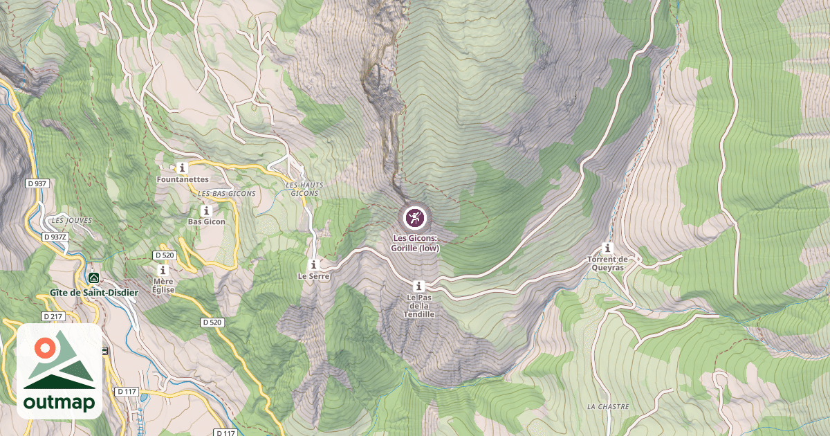 Map of Les Gicons: Gorille (low)