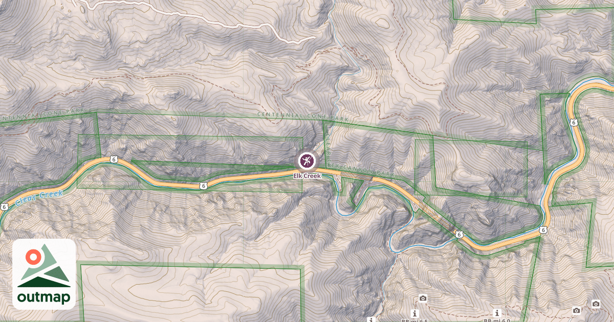 Map of Elk Creek