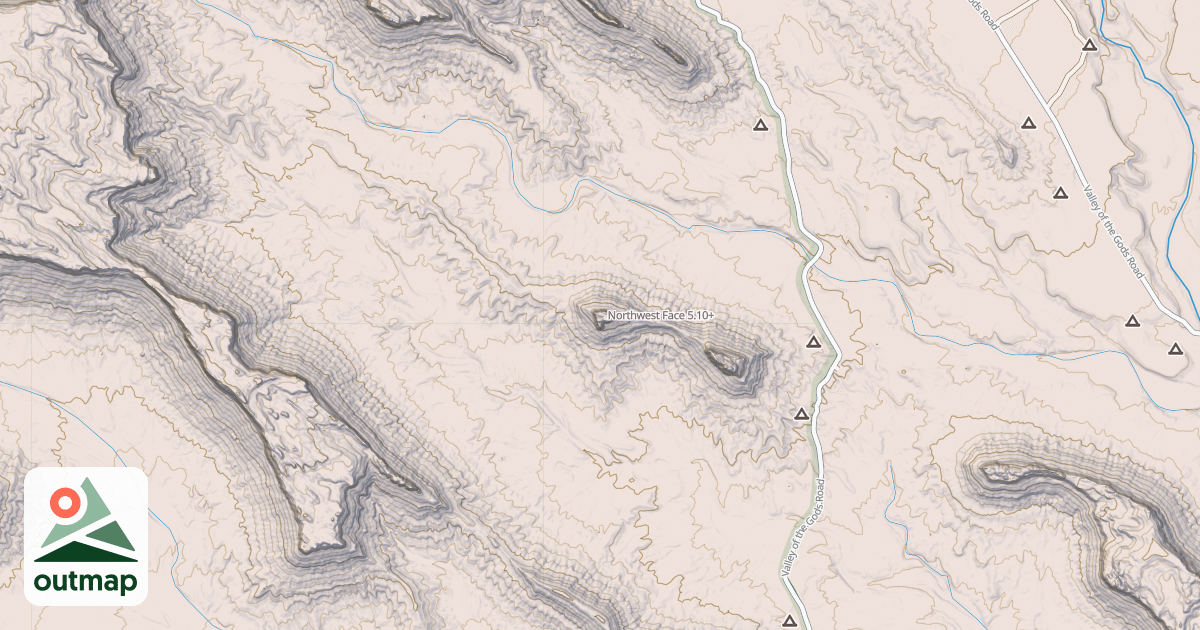 Map of Northwest Face