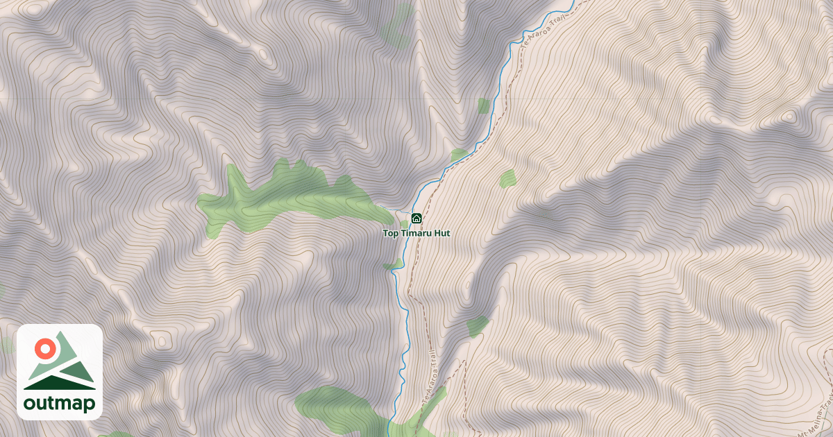 Map of Top Timaru Hut
