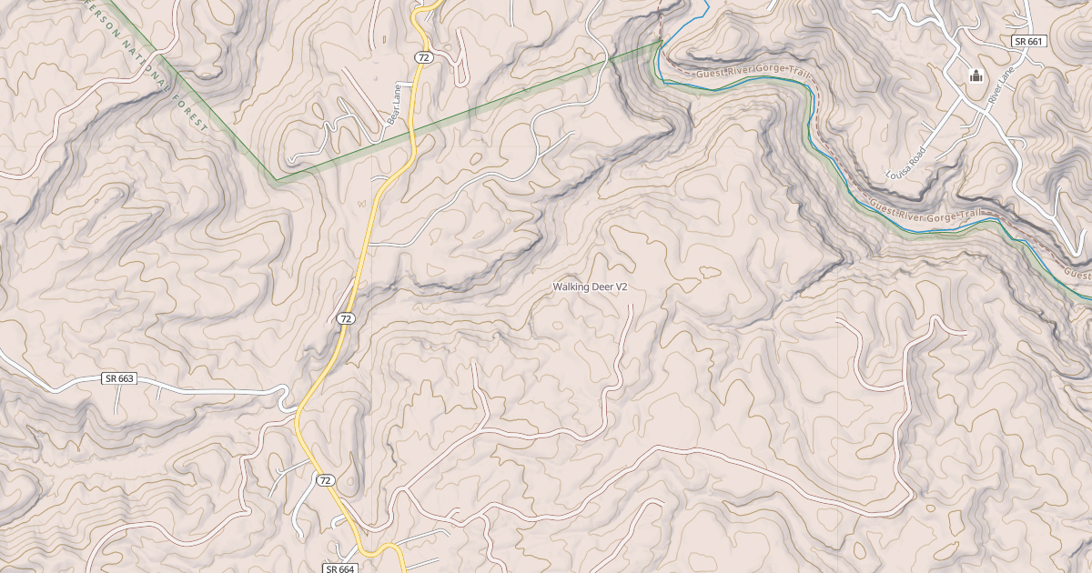Map preview of Walking Deer