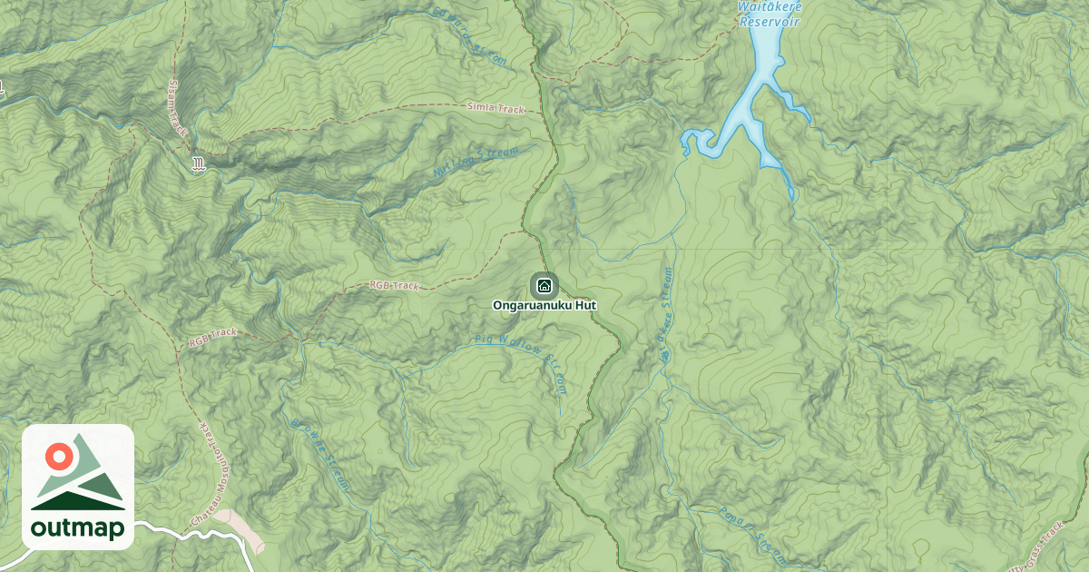 Map of Ongaruanuku Hut
