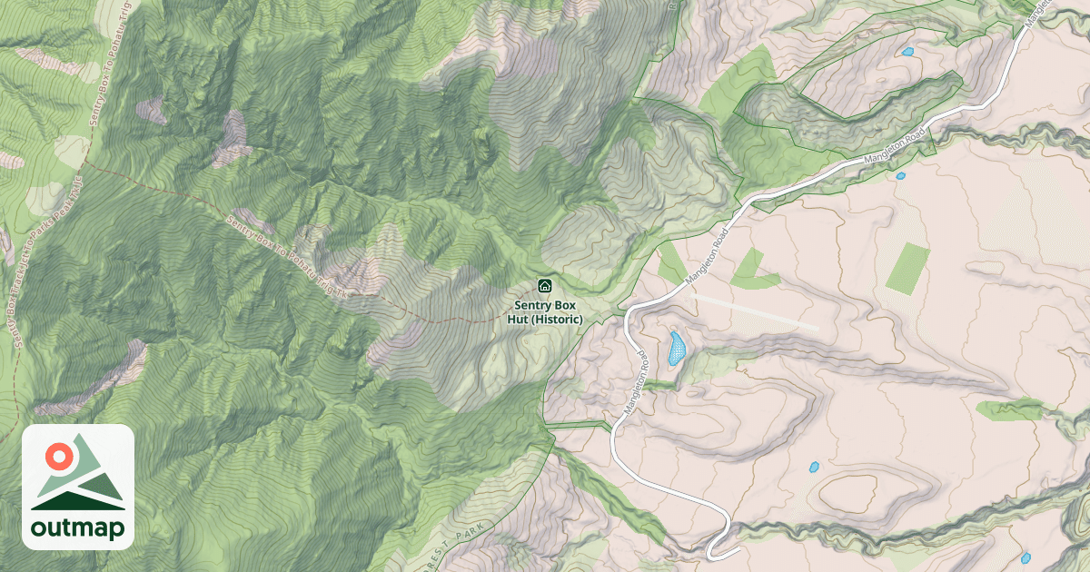 Map of Sentry Box Hut (Historic)