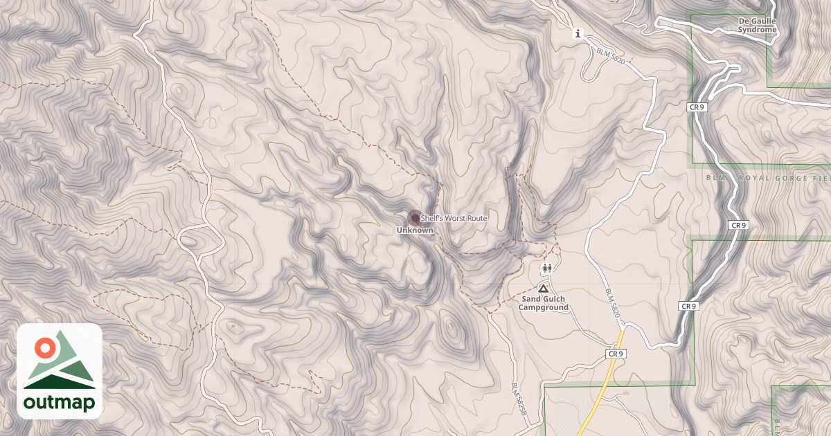 Map of Shelf's Worst Route