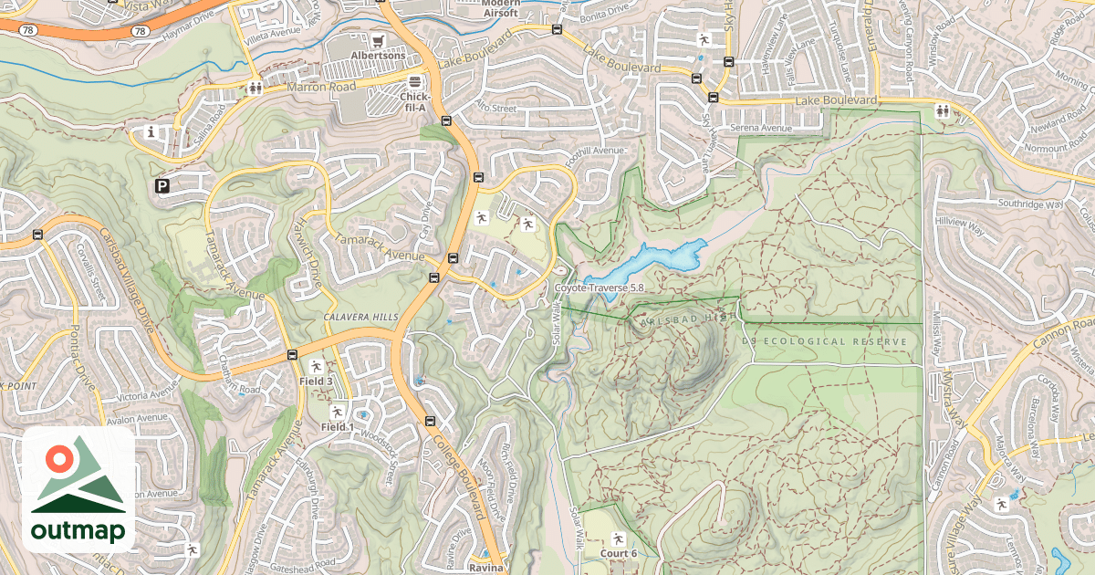 Map of Coyote Traverse