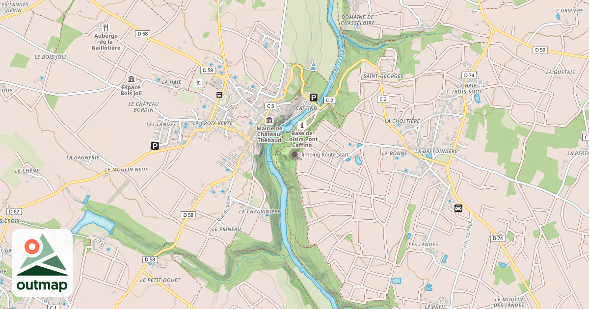 Map of Climbing Route Start