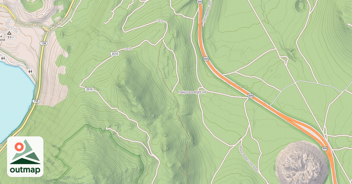 Map of Flaky Face Right
